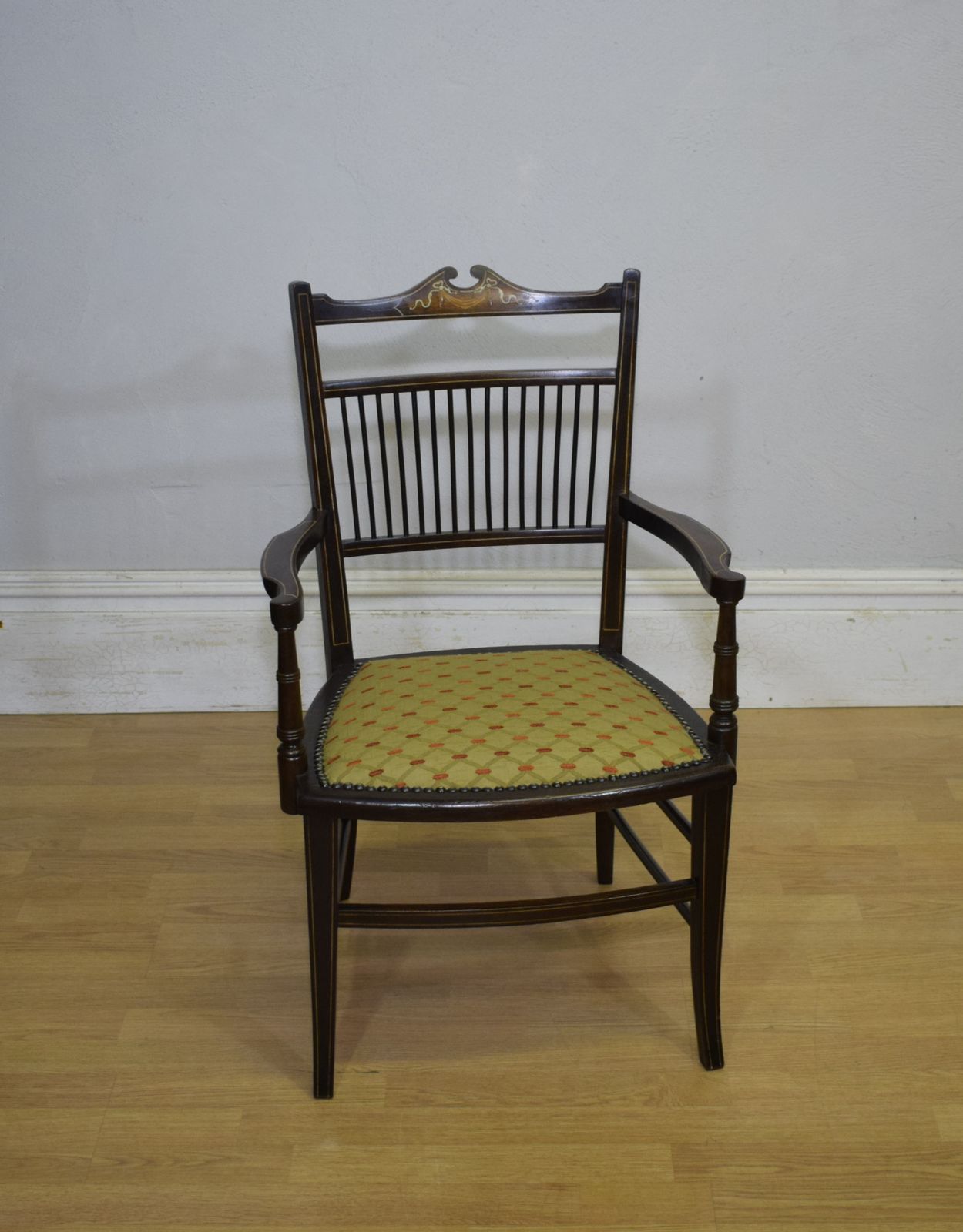 Edwardian Inlaid Armchair, 1900s photo Furniture
