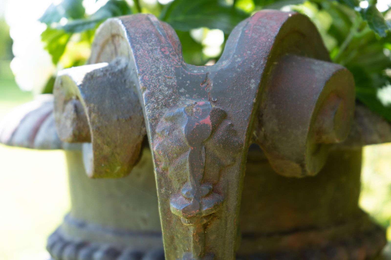 photo for sale A Pair Of Antique Cast Iron French Garden Urns