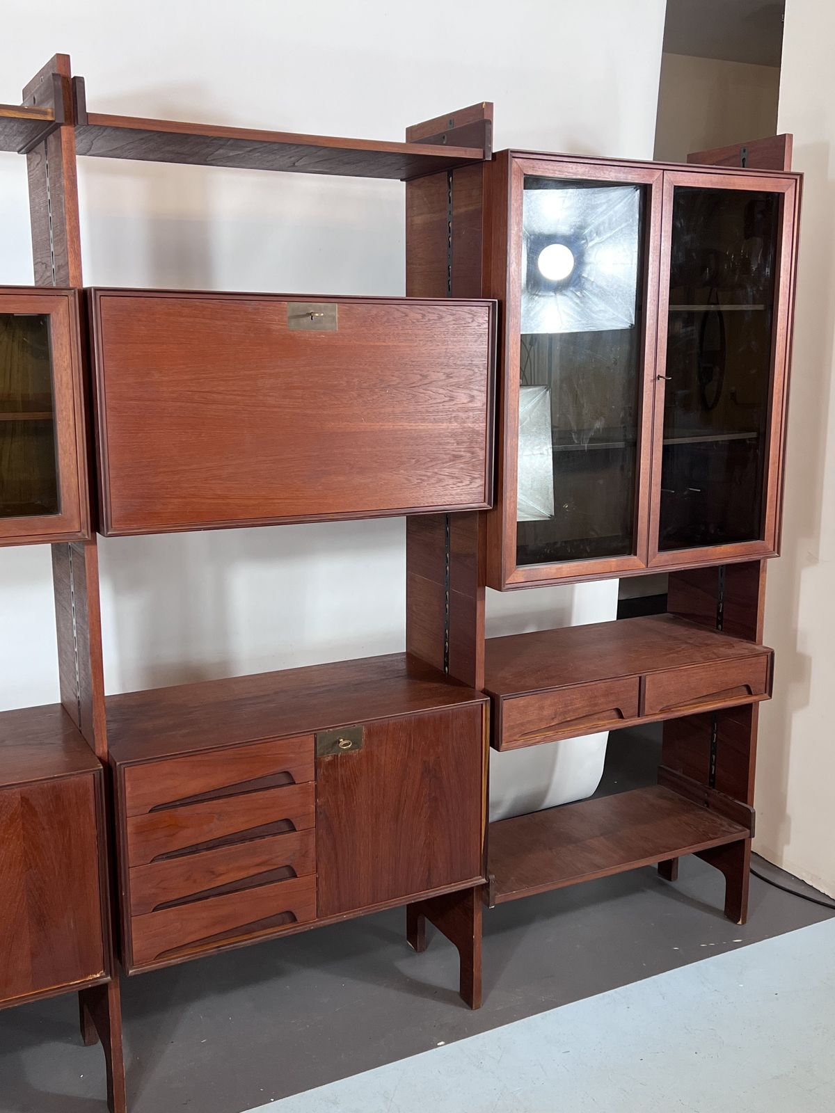 Mid Century Modular Bookcase By Edmondo Palutari For Dassi, Italy, 1950s photo 5951.4