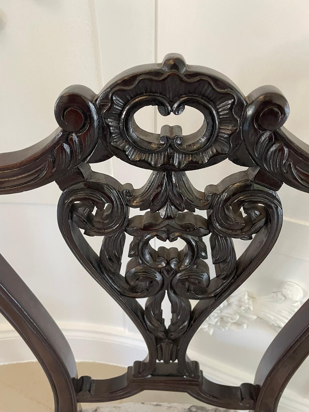 Antique Pair Of Quality Ebonised Side Chairs photo vinterior