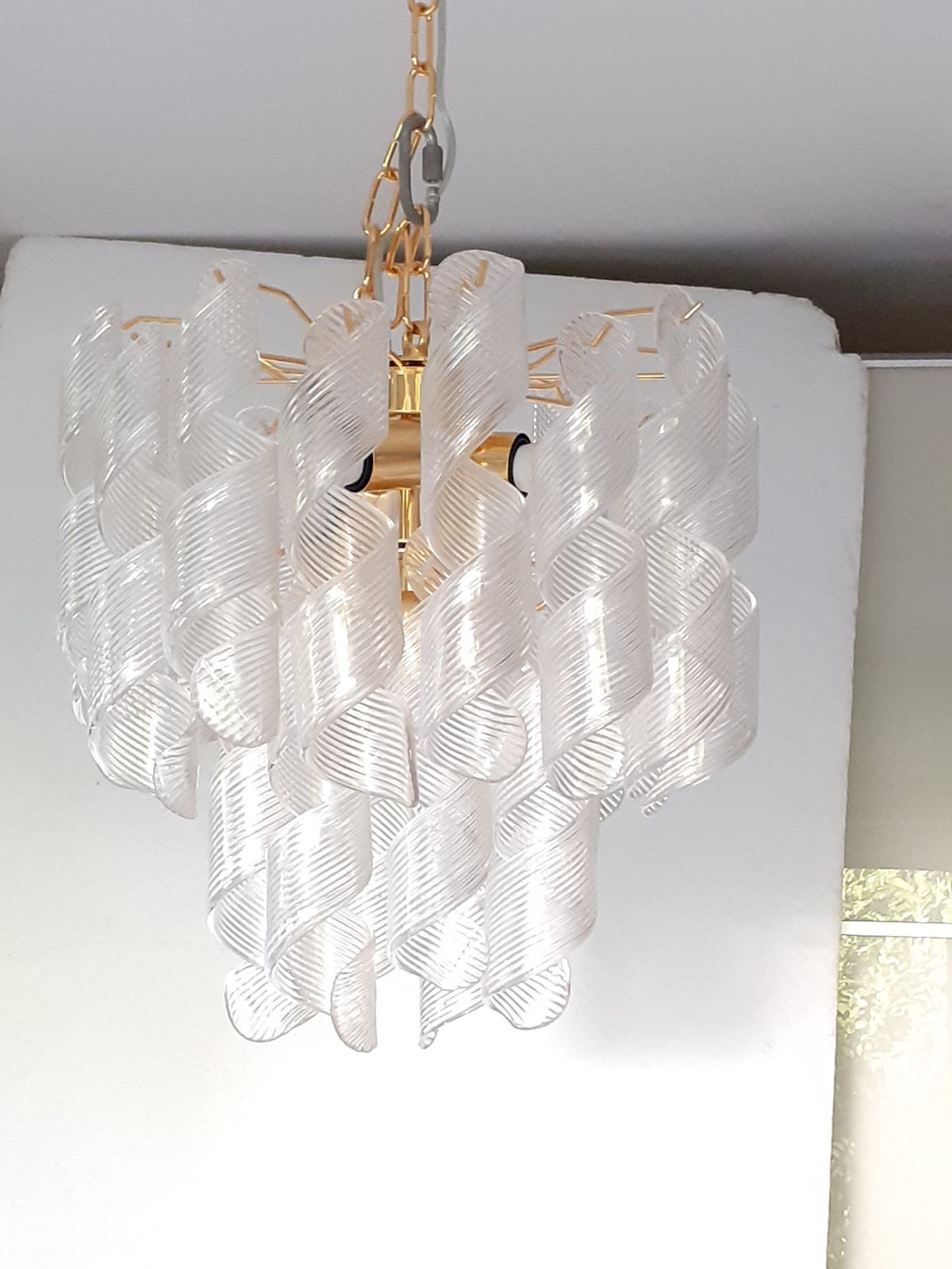 Impressive Murano Glass Sputnik Chandelier Virgola Like Mazzega Zuccheri Venini Barovier Style photo vinterior