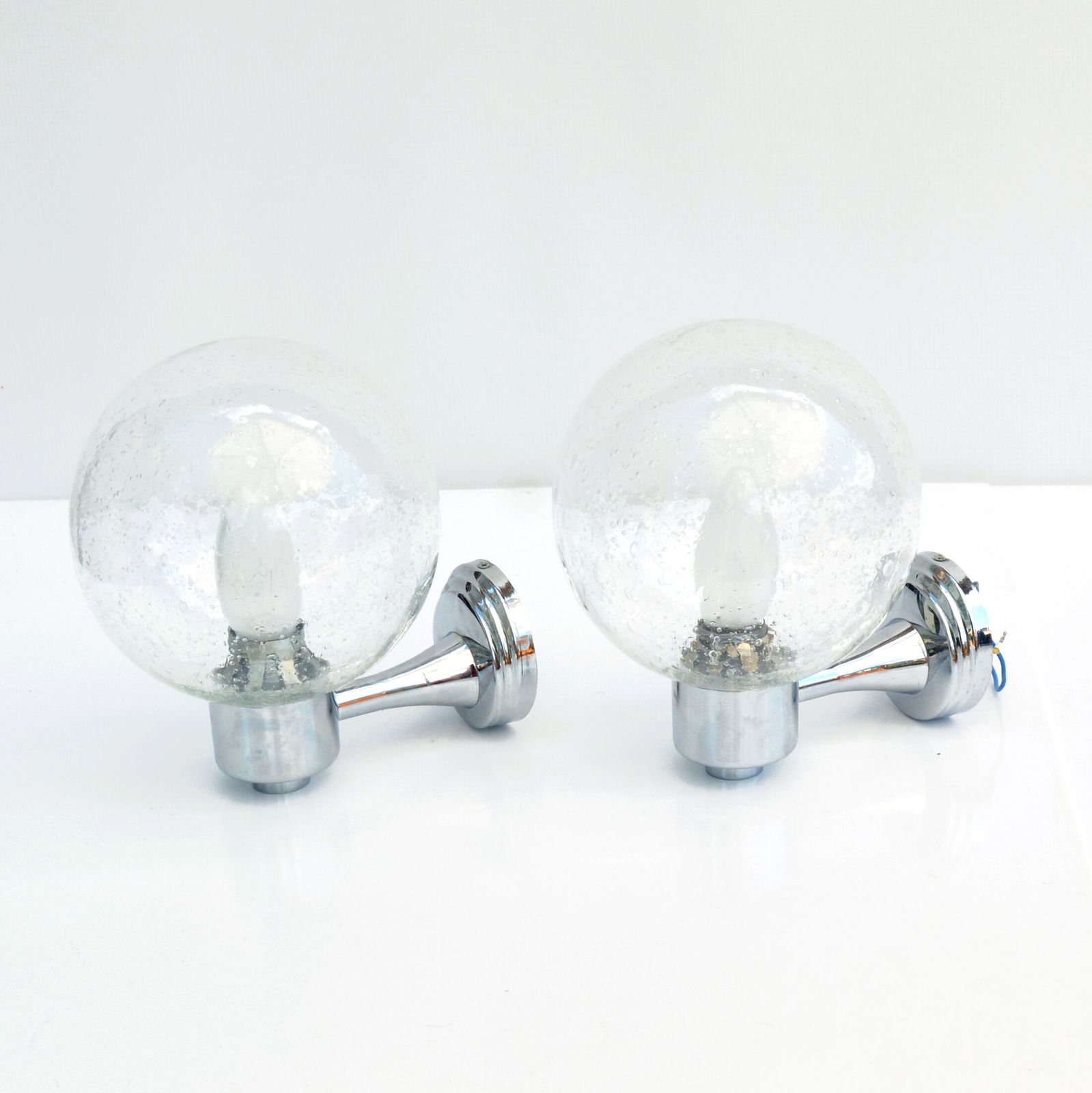 photo for sale 1980s Pair Of Wall Lamps, Karl Lenz, Germany