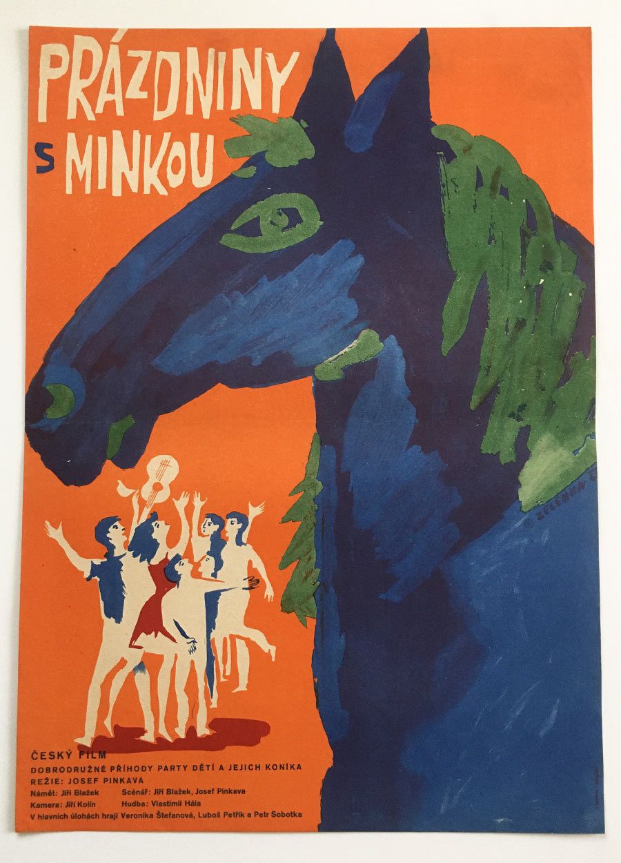 Original Movie Poster, Holiday With Minka, Jaroslav Zelenka, 1963, Genuine Czech Vintage Print