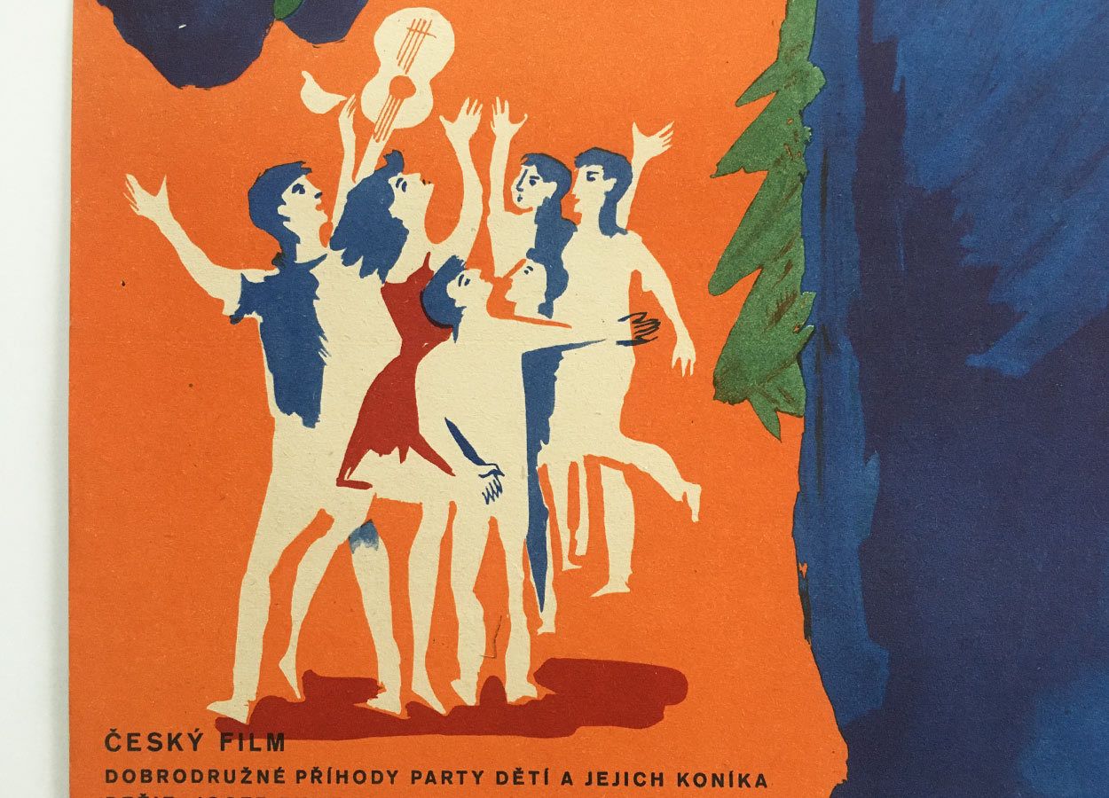 Original Movie Poster, Holiday With Minka, Jaroslav Zelenka, 1963, Genuine Czech Vintage Print photo for sale