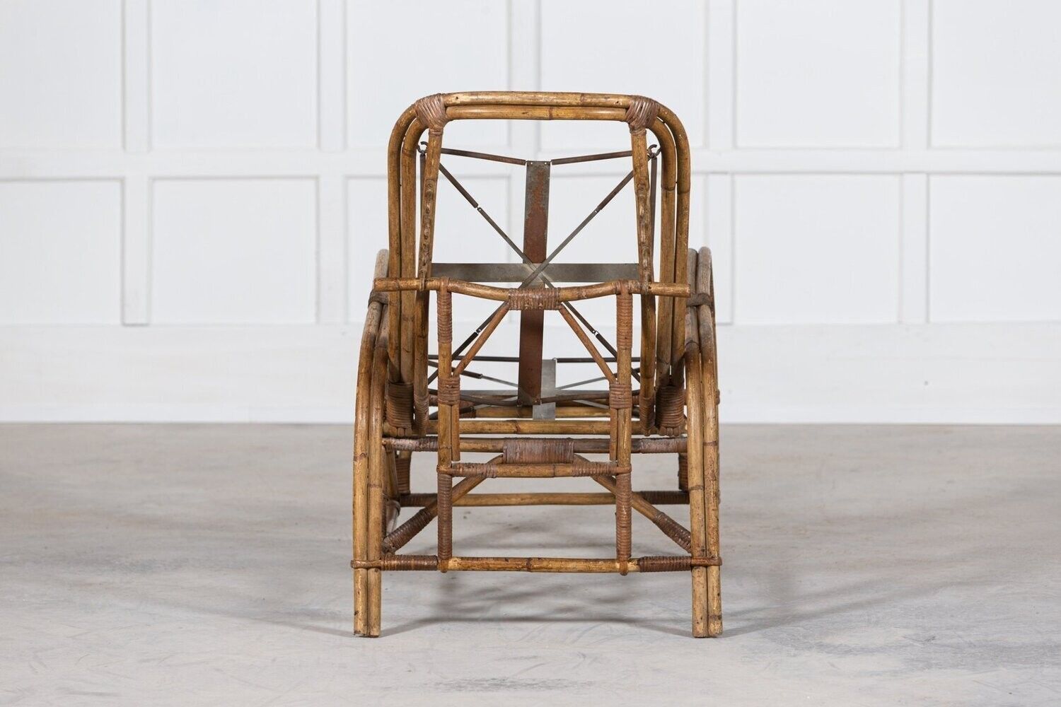 Mid Century English Bamboo Reclining Armchair photo 1030.0