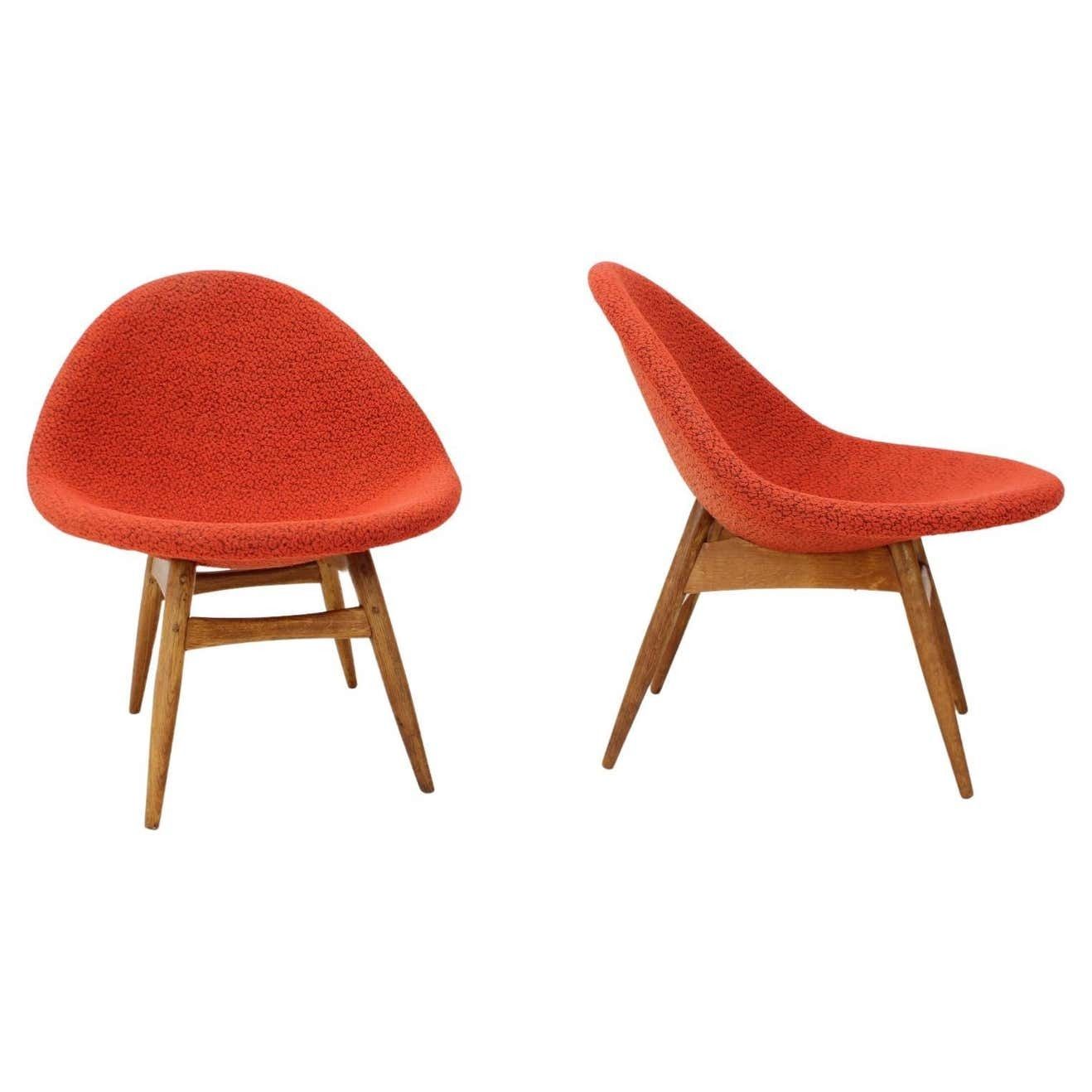 1960s Pair Of Miroslav Navratil Armchairs Czechoslovakia