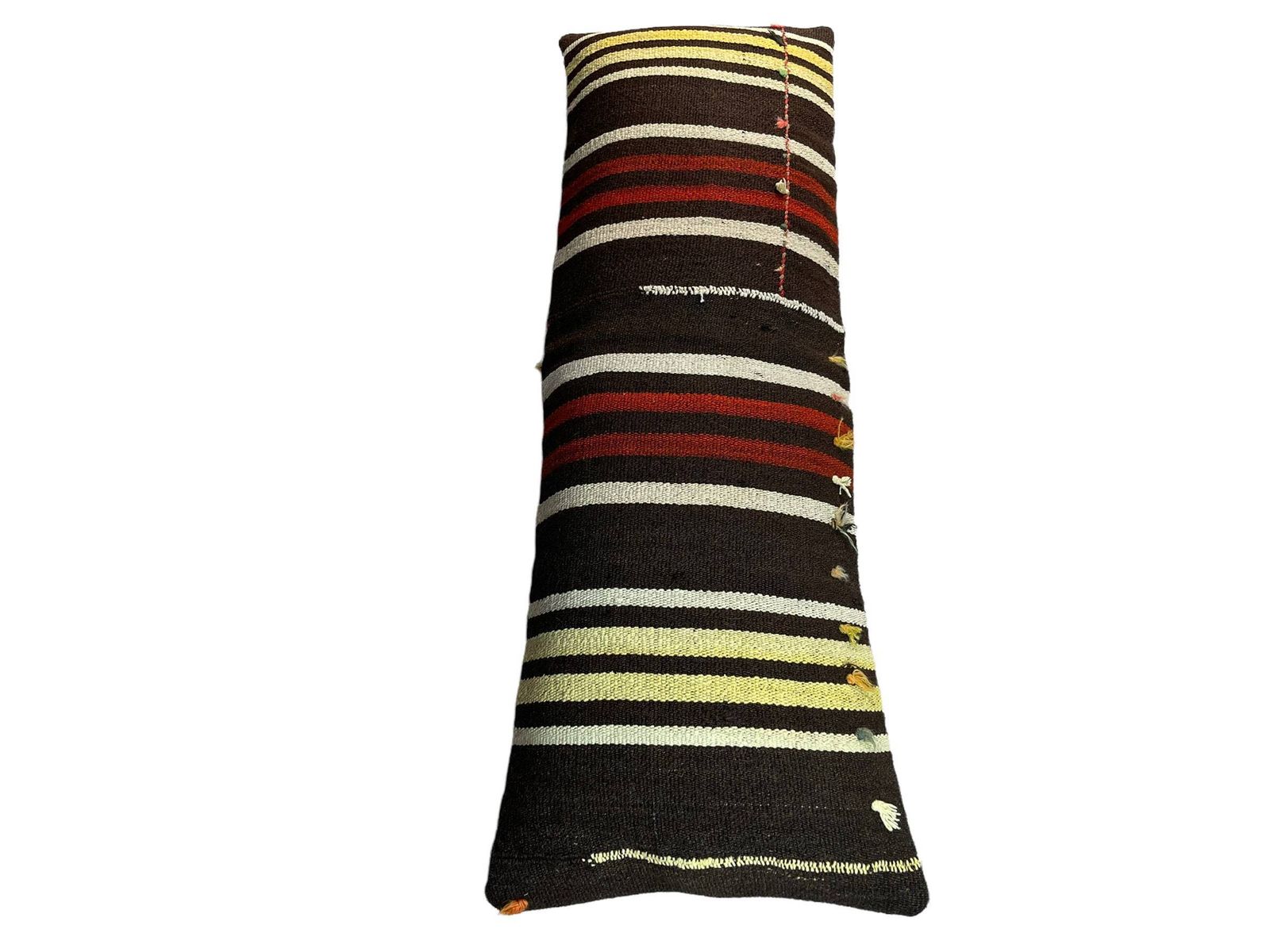 Uniek Kelim Kussen, Turkish Kilim Pillow, Kussenhoes 16"×48", Bankkussen, Buitenkussen, Kelim Kussenhoes 120×40 Cm photo vintage
