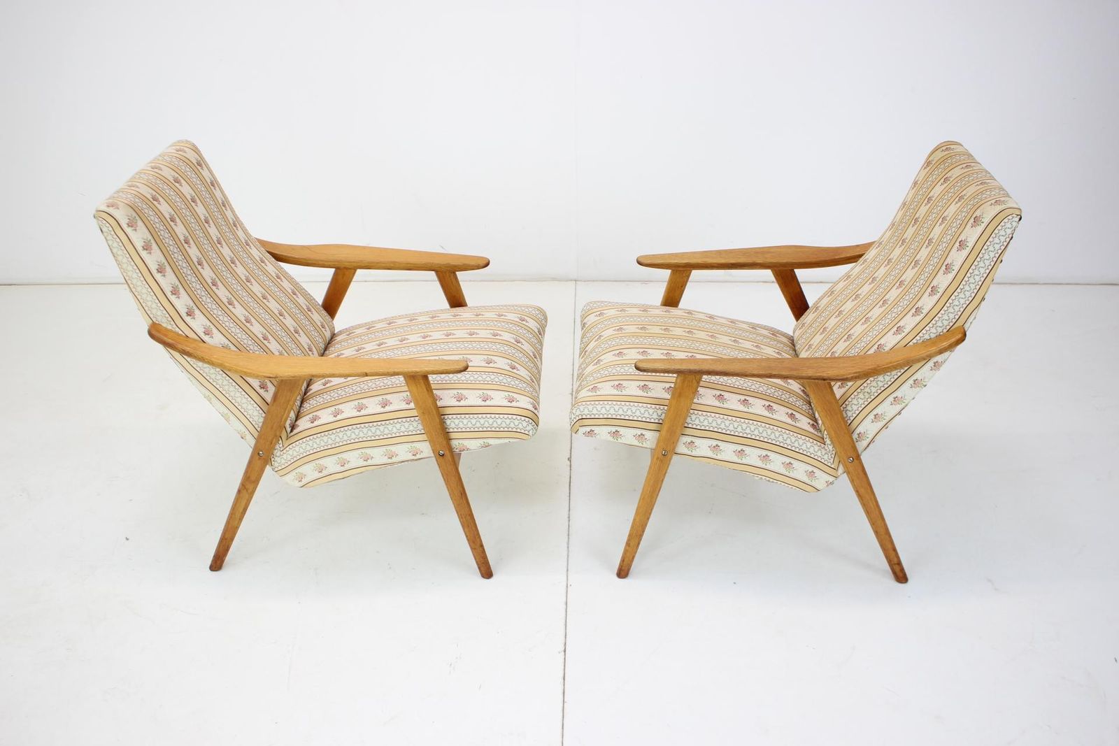 1960s Pair Of Midcentury Armchairs, Czechoslovakia photo buy