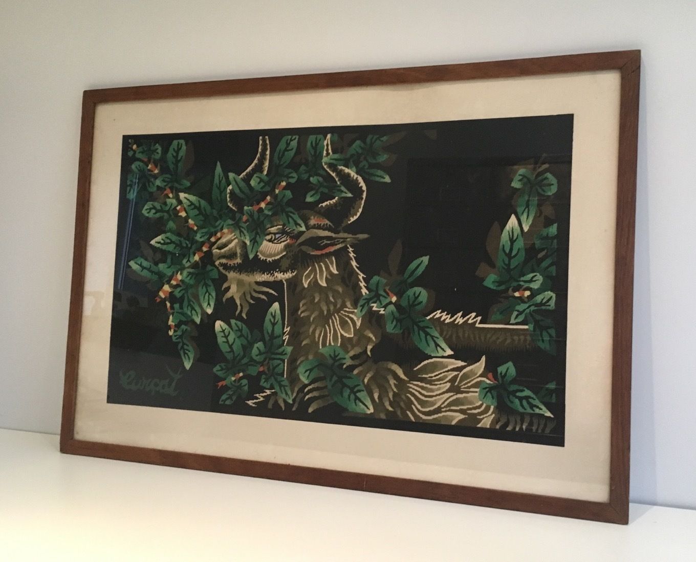 Print Representing An Aries. French Work Signed Jean Lurçat. Around 1970 photo furniture