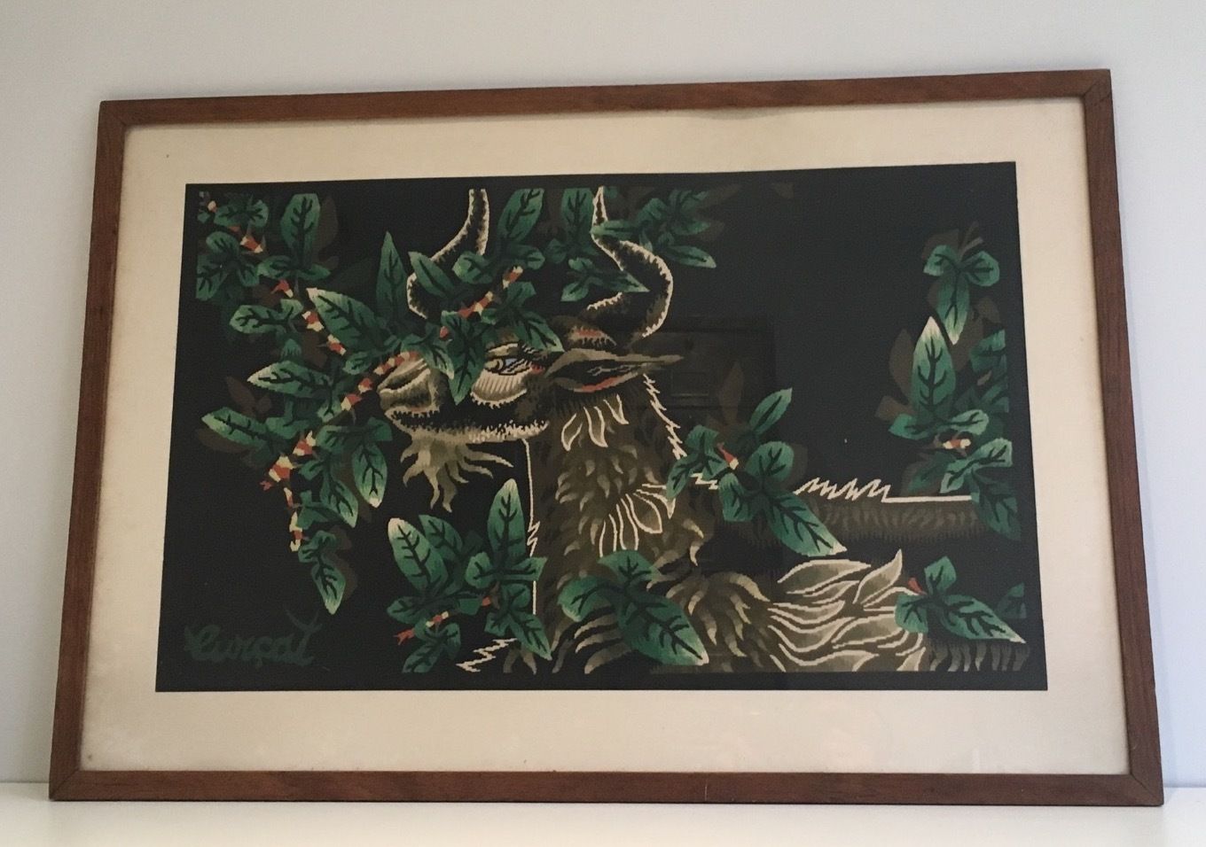 Print Representing An Aries. French Work Signed Jean Lurçat. Around 1970 photo 580.0