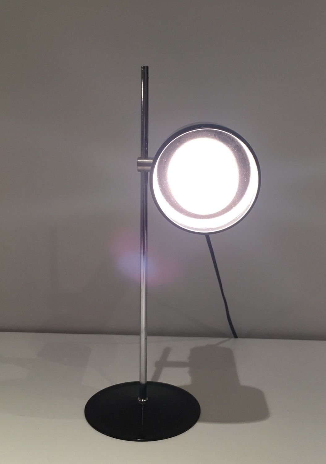 Adjustable Lamp In Black And Chrome Lacquered Metal. French Work. Around 1970 photo furniture