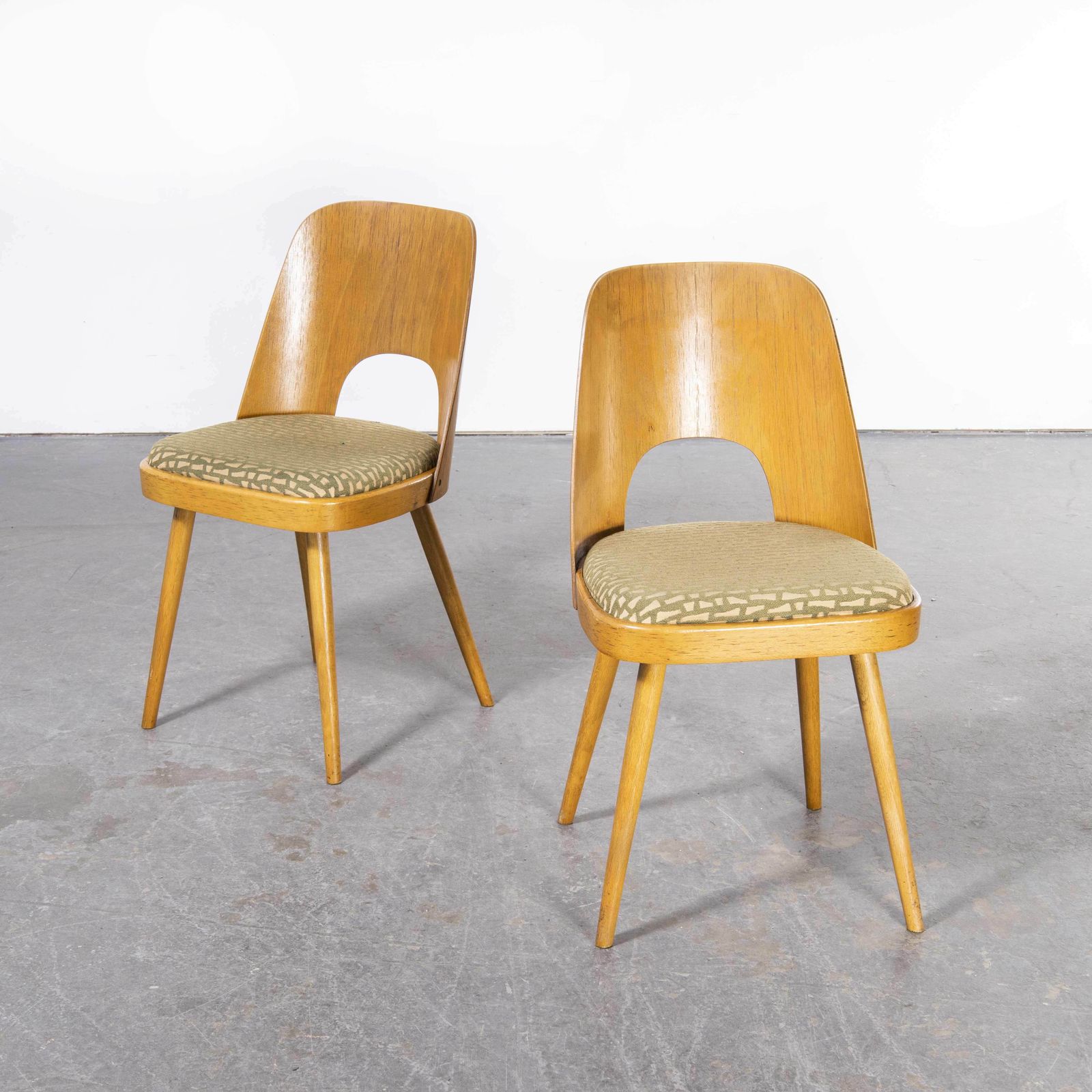 1960’s Pair Of Upholstered Dining Chairs Oswald Haerdtl photo Furniture