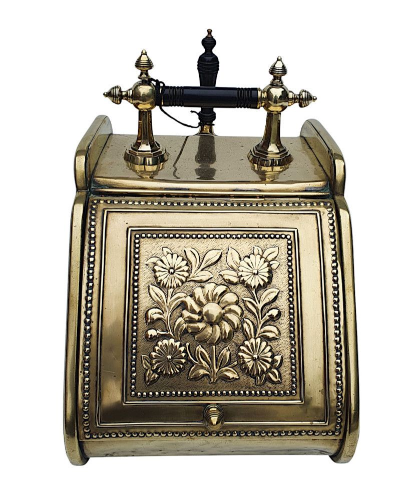 A Lovely Quality 19th Century Polished Brass Coal Scuttle