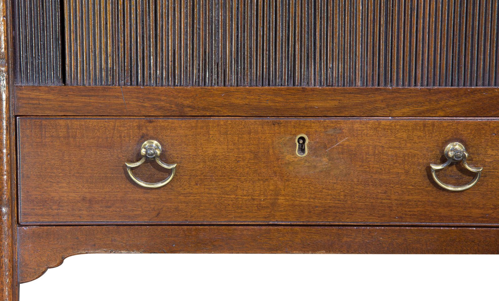 Fine & Unusual Geo III Mahogany Tambour Night Stand photo vintage