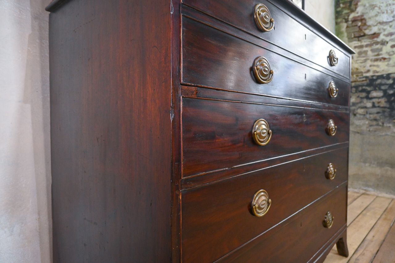 A George III Mahogany Astral Glazed Secretaire Bookcase photo furniture