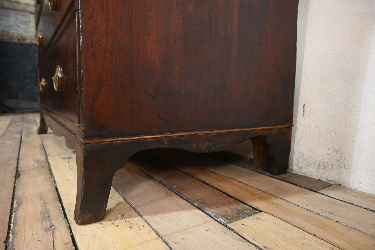 photo buy A George III Mahogany Astral Glazed Secretaire Bookcase