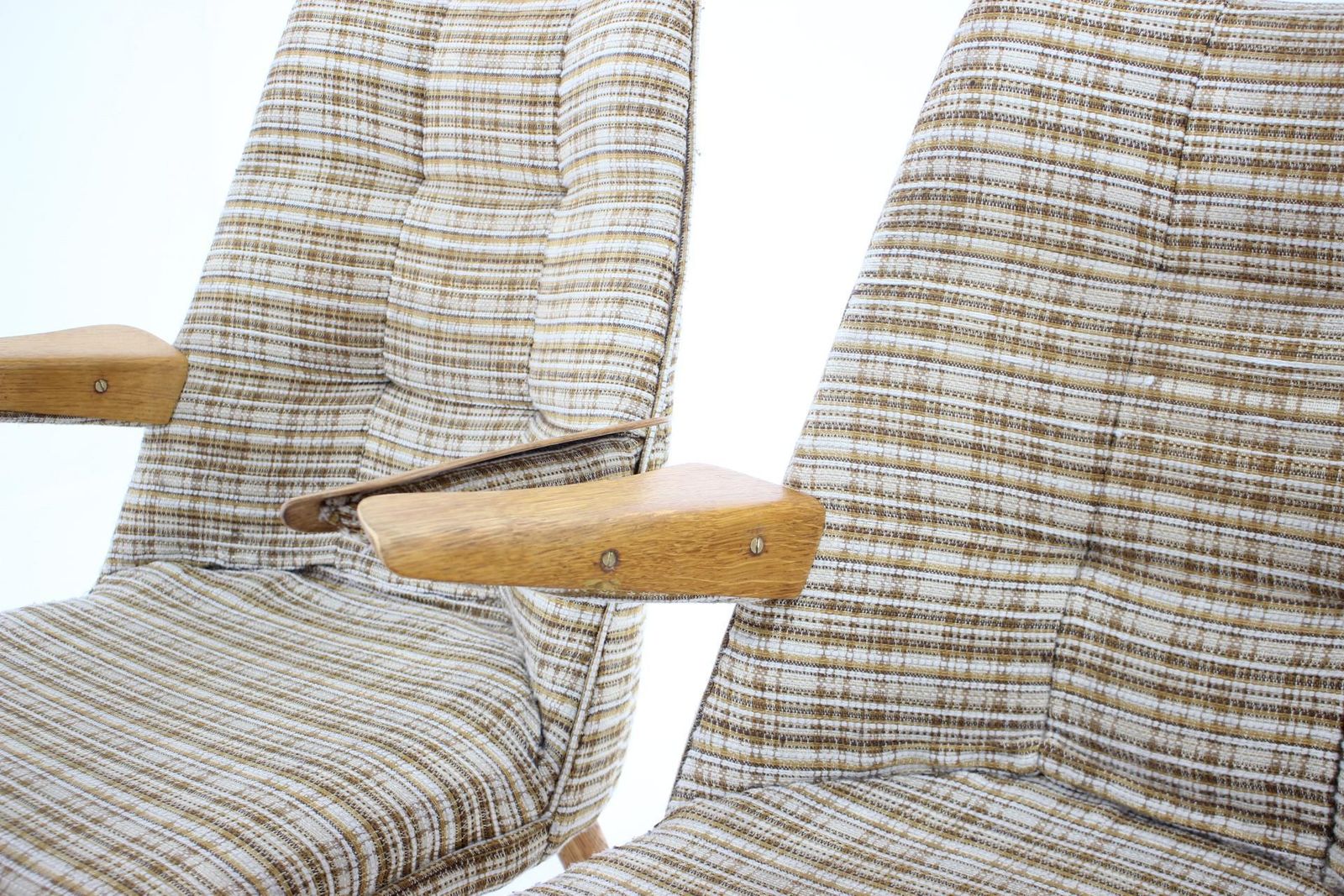 1960s Set Of Two Design Rare Armchairs ,Czechoslovakia photo buy