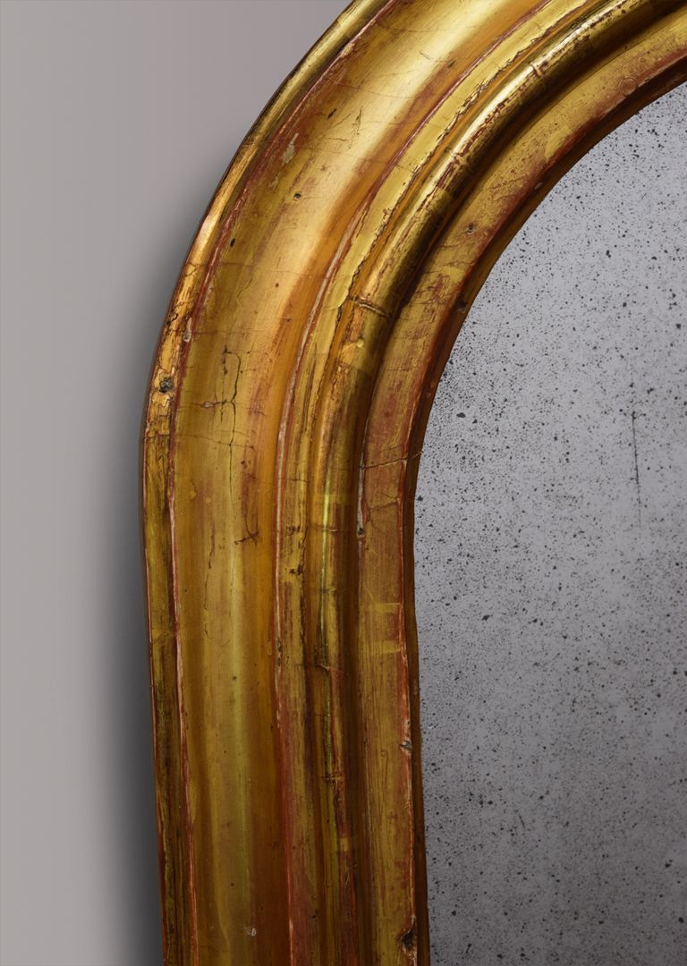 1295.0 English Gilt Overmantel Mirror photo