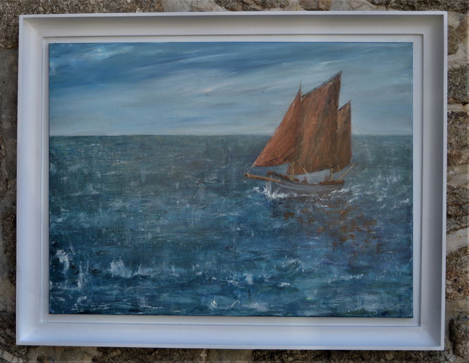 "Out Of The Blue" Cornish Seascappe By Penny Rumble. photo 1350.0