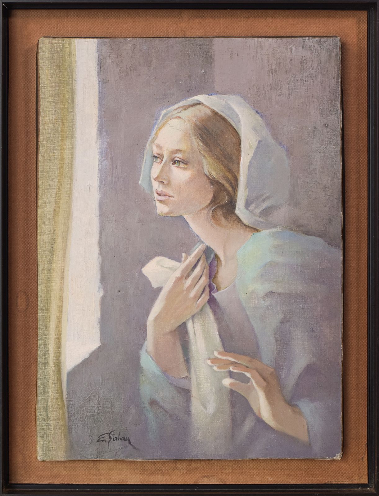 Portret Van Een Novice, Jaren 1960, Olieverf photo furniture