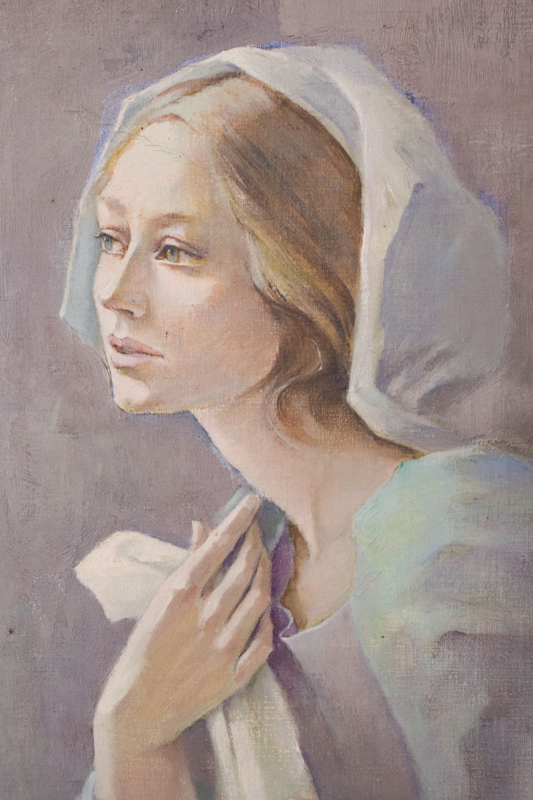 Portrait Of A Novice, 1960s, Oil Paint photo for sale