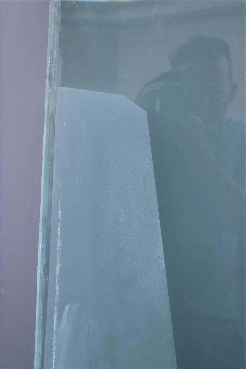 photo buy Giorgio De Chirico Large Thick Glass Slab Engraved With Ettore And Andromaca