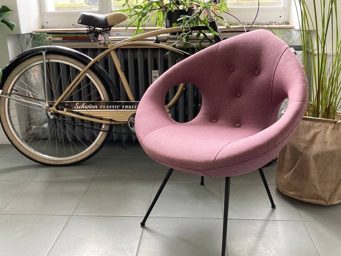 Original Polish Vintage Ufo Chair In Wool photo furniture