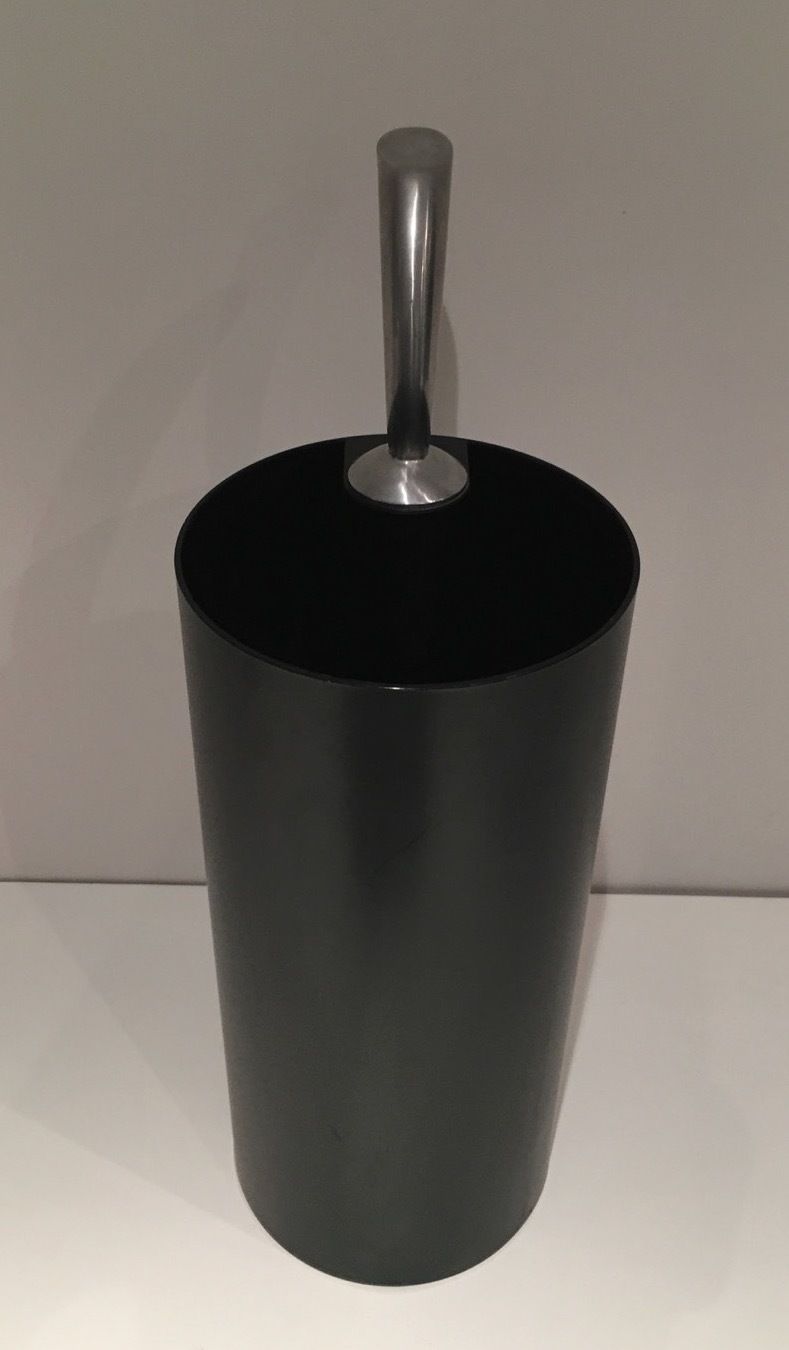 "Golf" Umbrella Stand In Black Plastic And Chrome photo vinterior