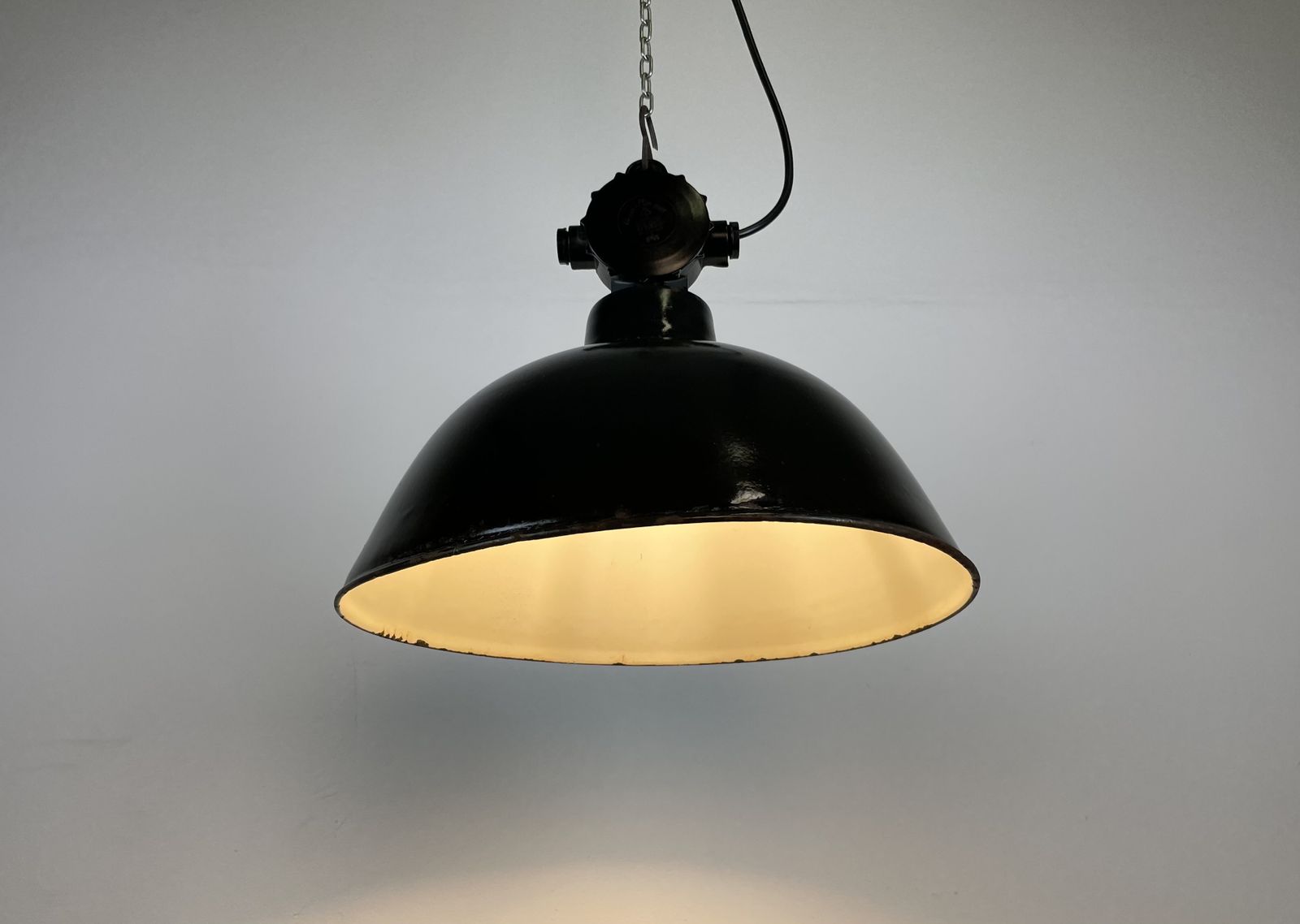 photo furniture East German Enamel Factory Light By Lbd Veb Leuchtenbau Dresden, 1950s, 4x