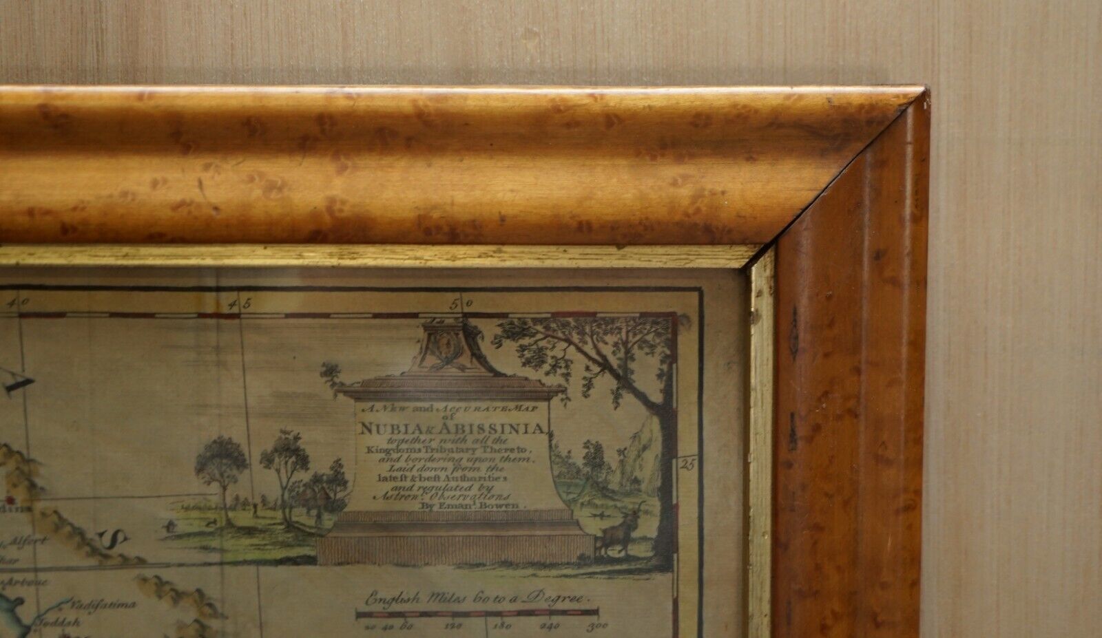 London 1744 Published Watercolour Antique Map Of East Africa By Eman Bowen photo vinterior