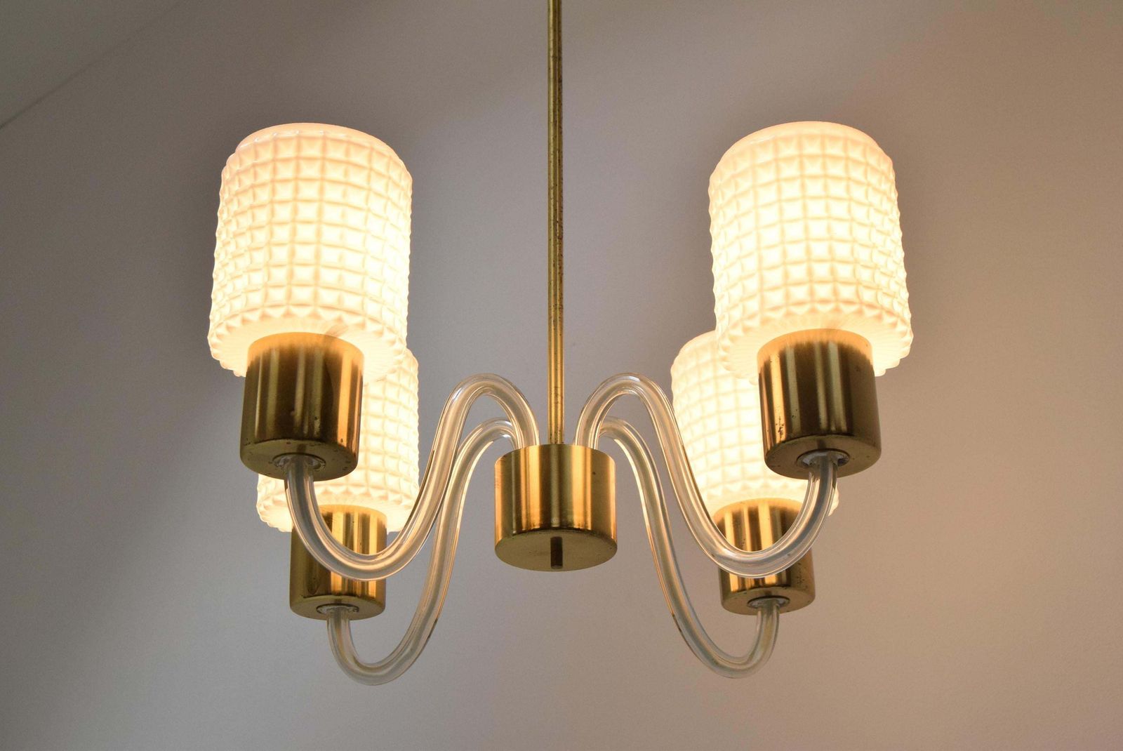 Mid Century Chandelier/Kamenicky Senov,1970's. photo Lighting