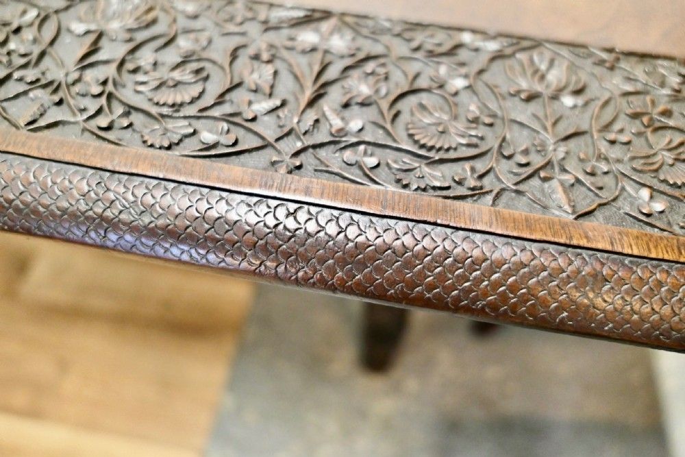 Carved Extending Table And 6 Matching Carver Chairs photo vinterior