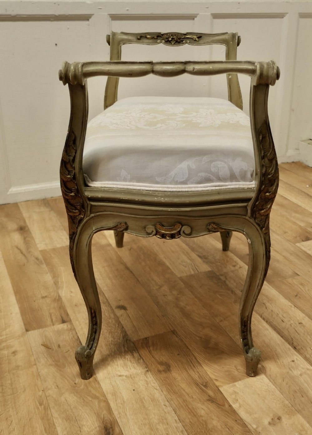 Original Painted French Louis Philippe Boudoir Window Seat photo Furniture