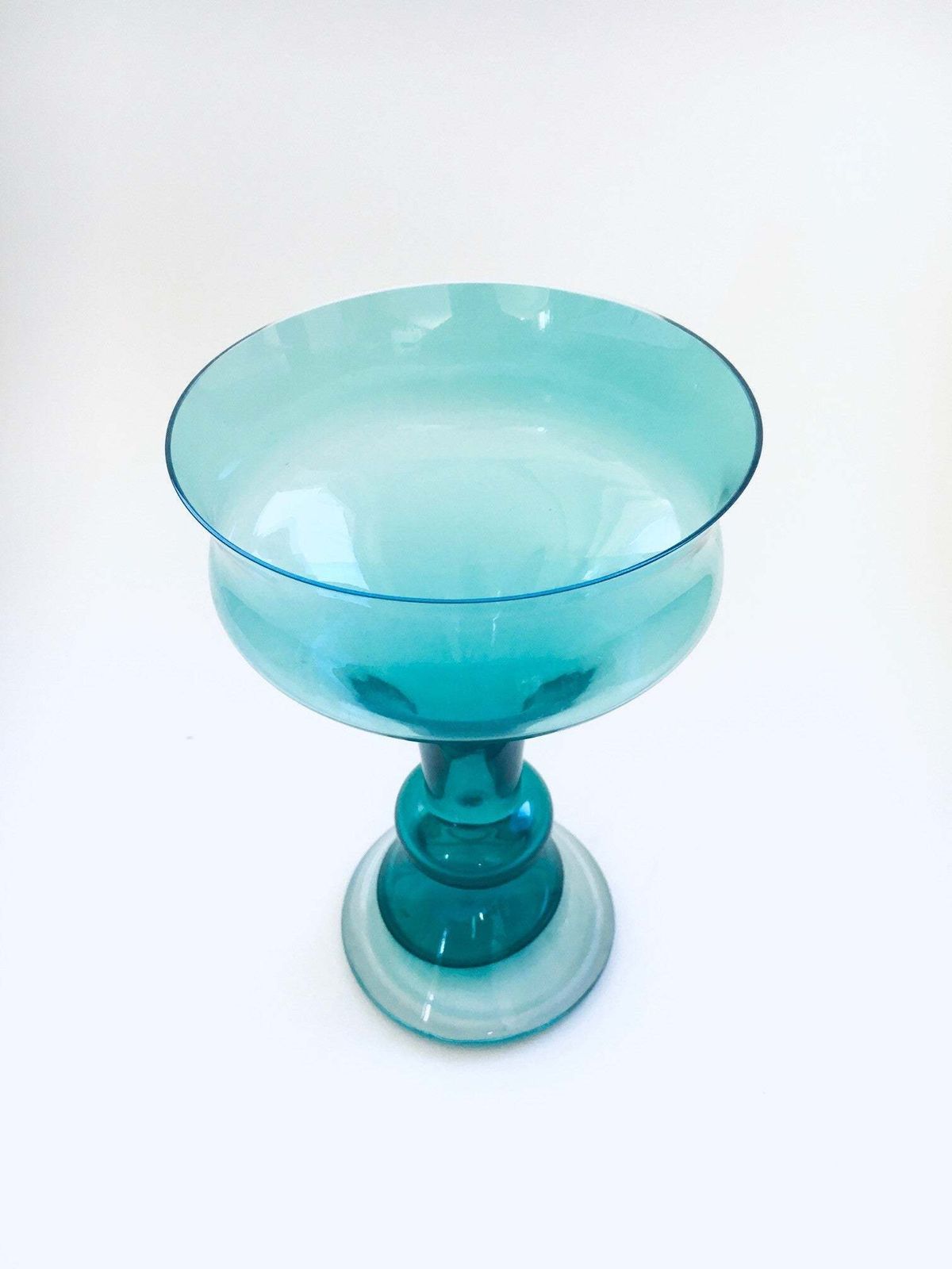 Midcentury Scandinavian Design Glass Trumpet Vase, Finland 1960's photo Home Decor