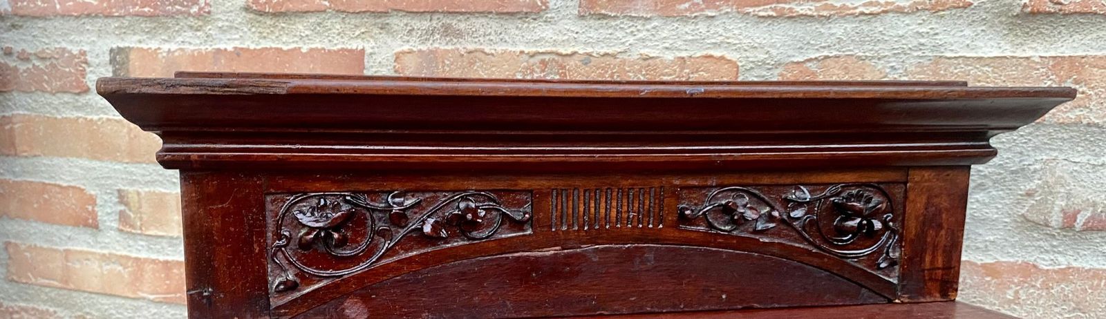 photo for sale Art Nouveau Walnut Nightstands, 1900s, Set Of 2