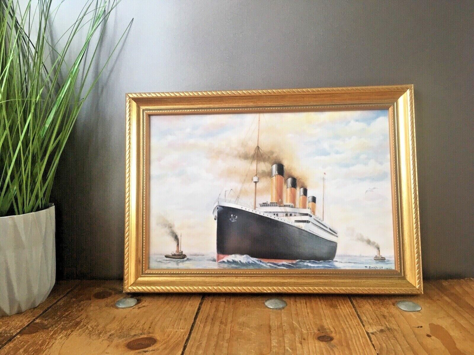 Caughley Paul English Royal Worcester Digital Print Framed Tile Plaque Titanic photo buy