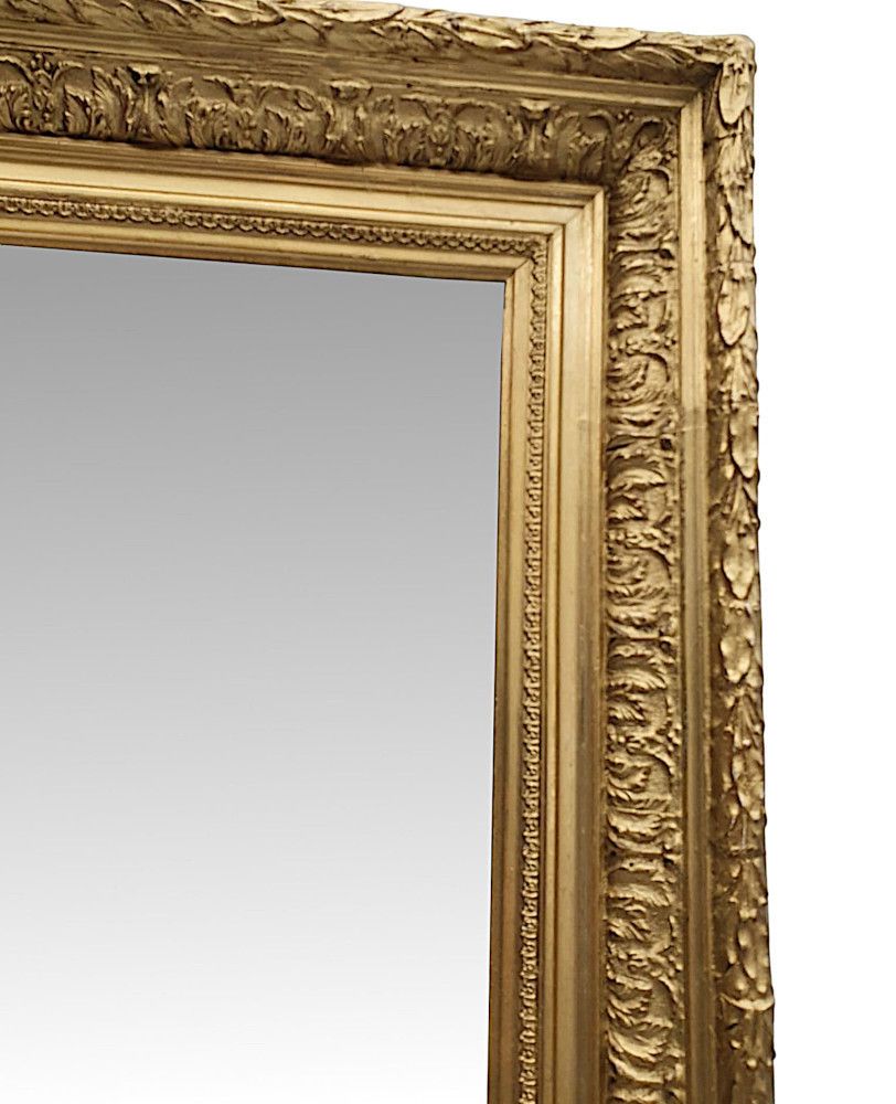 A Very Rare And Fine Pair Of 19th Century Overmantle Or Leaner Mirrors photo 15652.8838