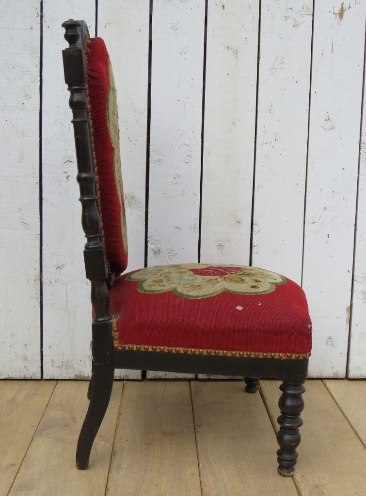 Antique French Prie Dieu Prayer Chair photo 195.0