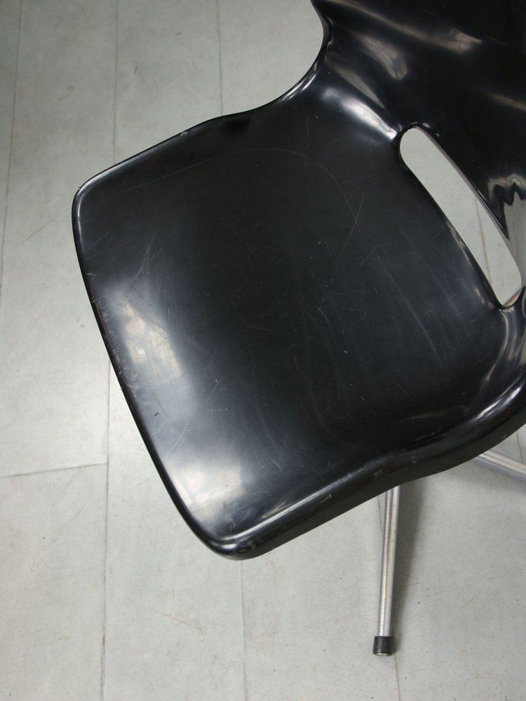photo vintage Swedish Overman Office Swivel Chair In Black By Svante Schöblom, 1970s