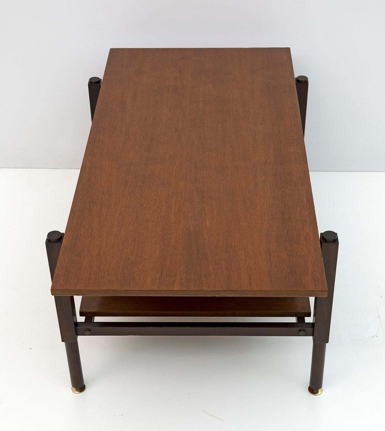 photo for sale Ico Parisi Mid Century Modern Italian Mahogany Coffee Table, 1950s
