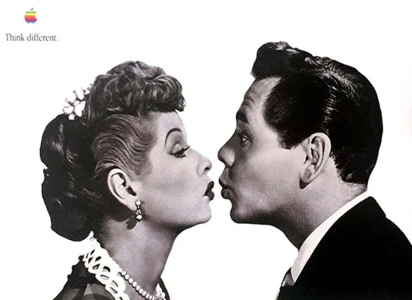 Apple Think Different   Lucille Ball & Desi Arnaz Original Vintage Poster