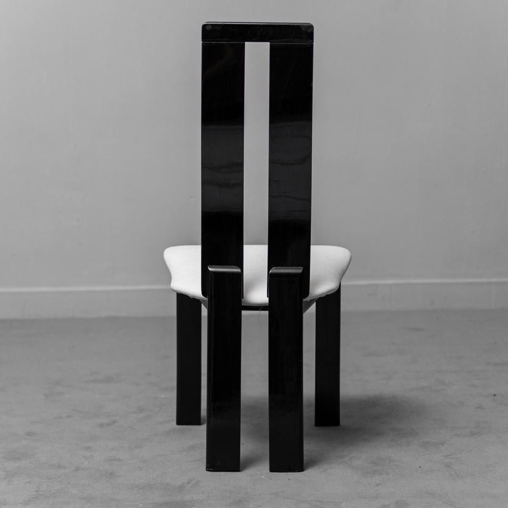 Black Chairs Pietro Costantini Ello 70s Vintage Modern Antiques Set Of 8 photo buy