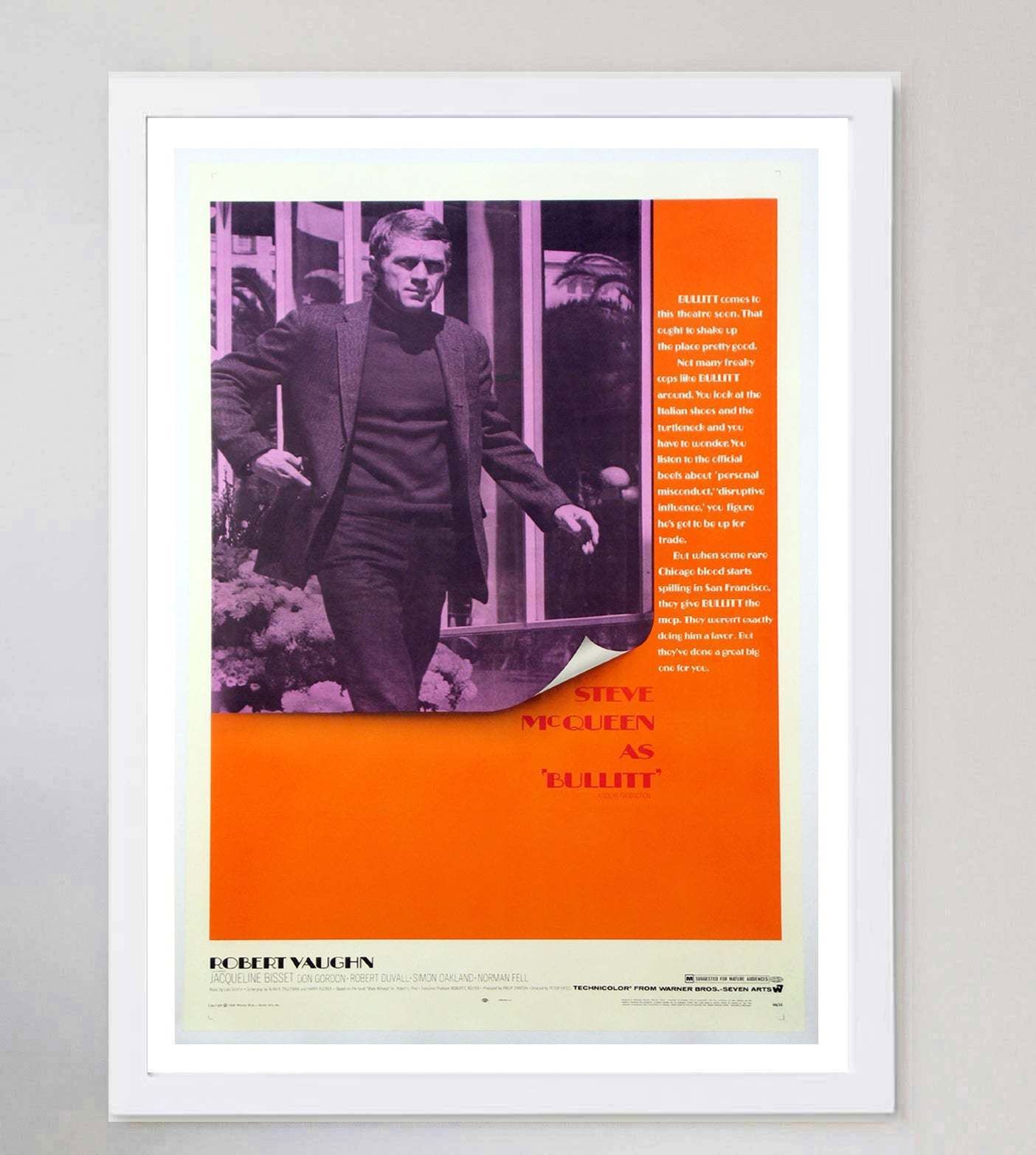 Bullitt Original Vintage Poster photo for sale