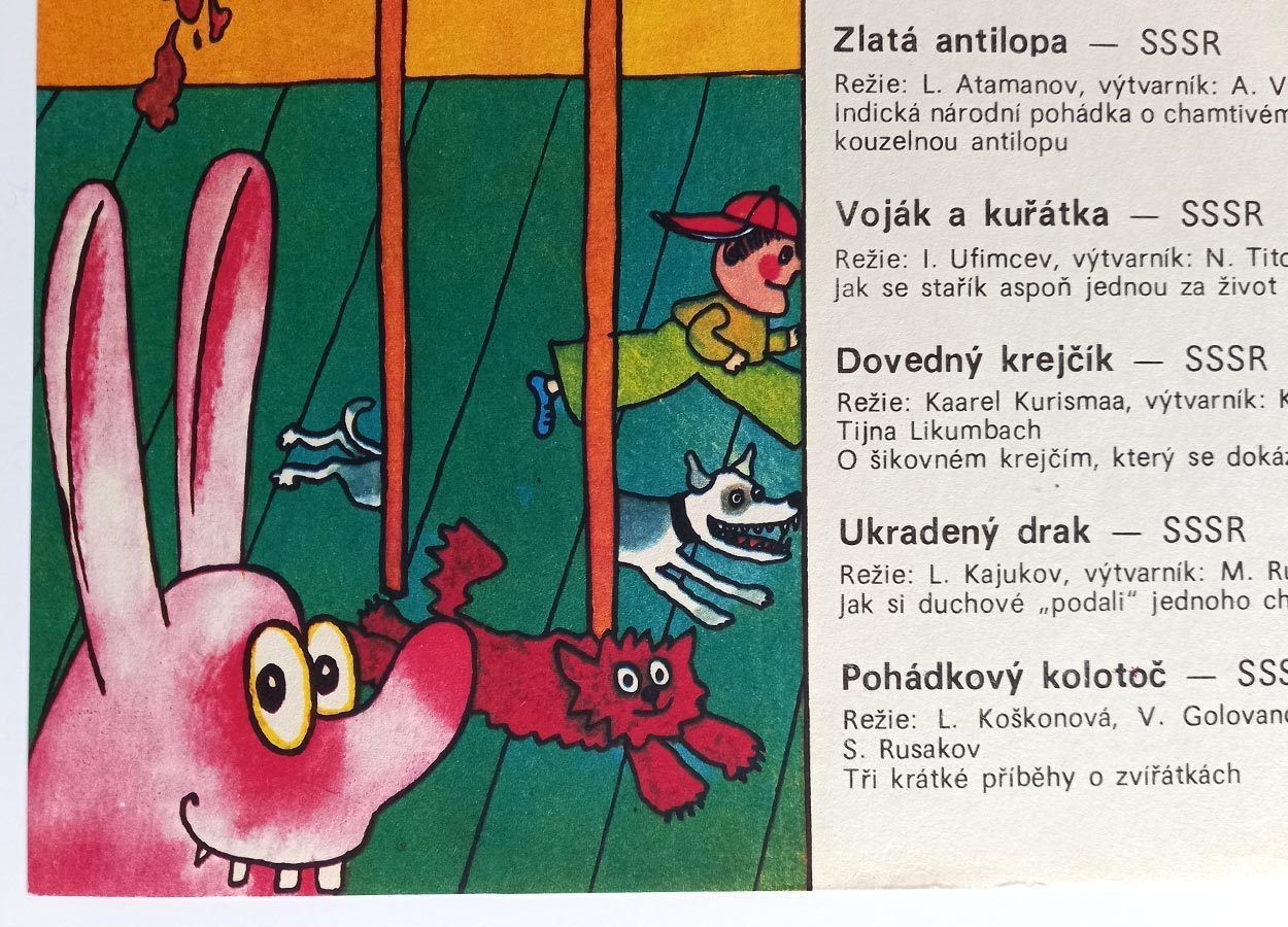 Original Film Poster, Golden Antelope, Vratislav Hlavatý, 1981, Genuine Czech Vintage Print photo for sale