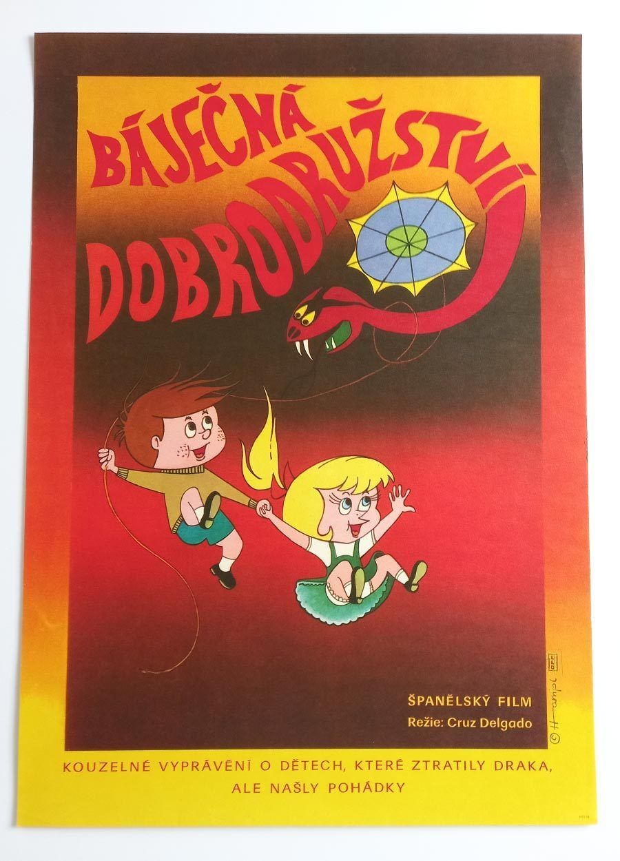 Original Film Poster, Magic Adventure, Petr Hampl, 1974, Genuine Czech Vintage Print