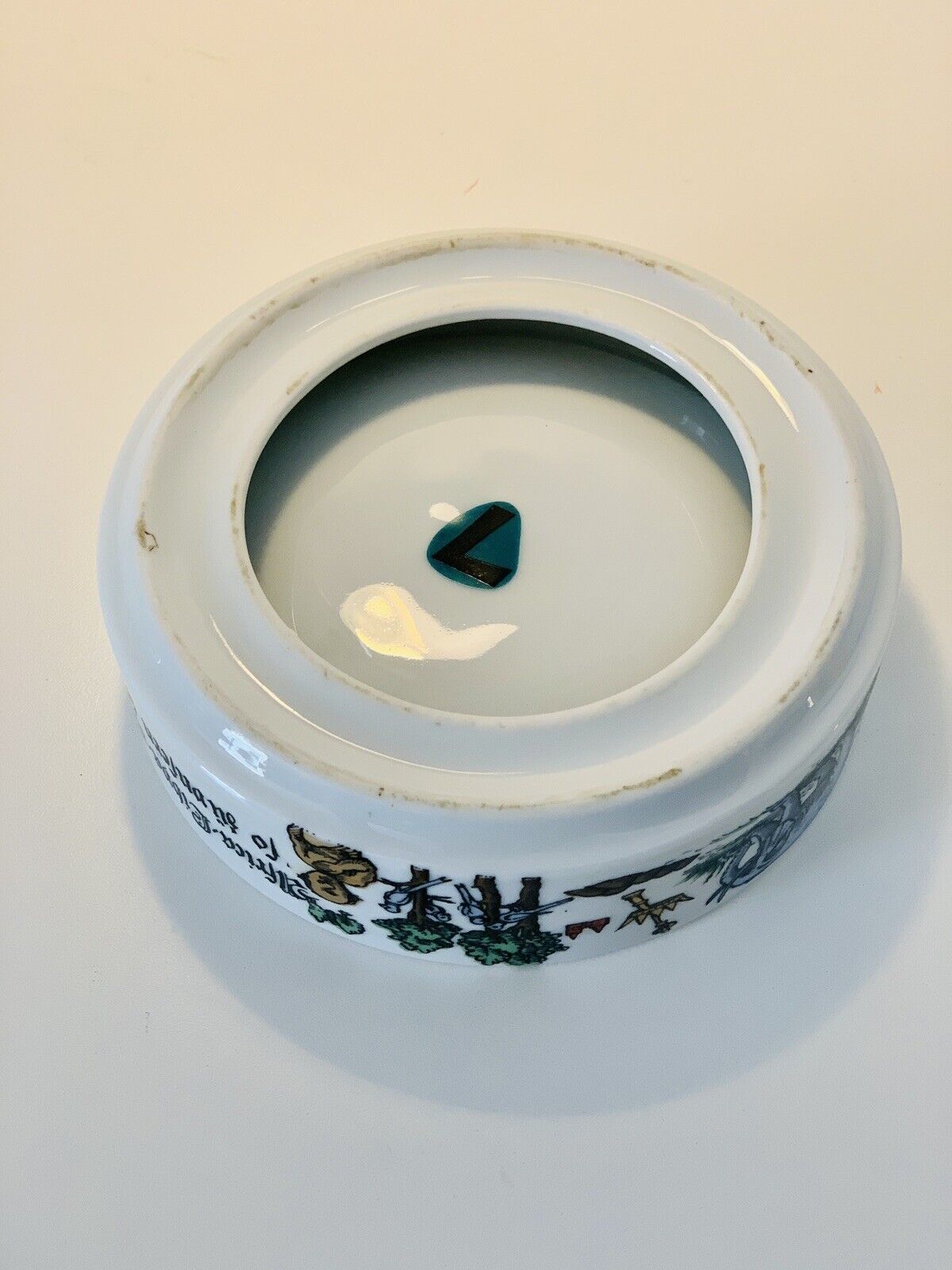 photo for sale Mid Century Trinket Dish With Medieval Map Of North Africa Ptolemy