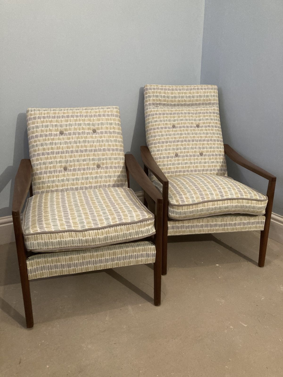 Mid Century Ladies And Gentleman's Teak Lounge Chairs photo furniture