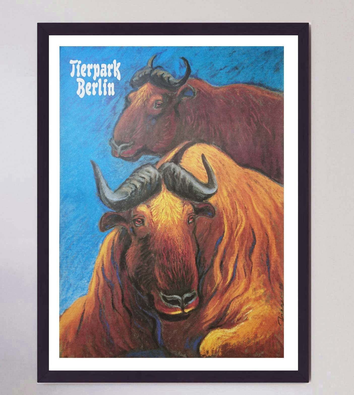 Berlin Tierpark  Golden Takin Original Vintage Poster photo furniture