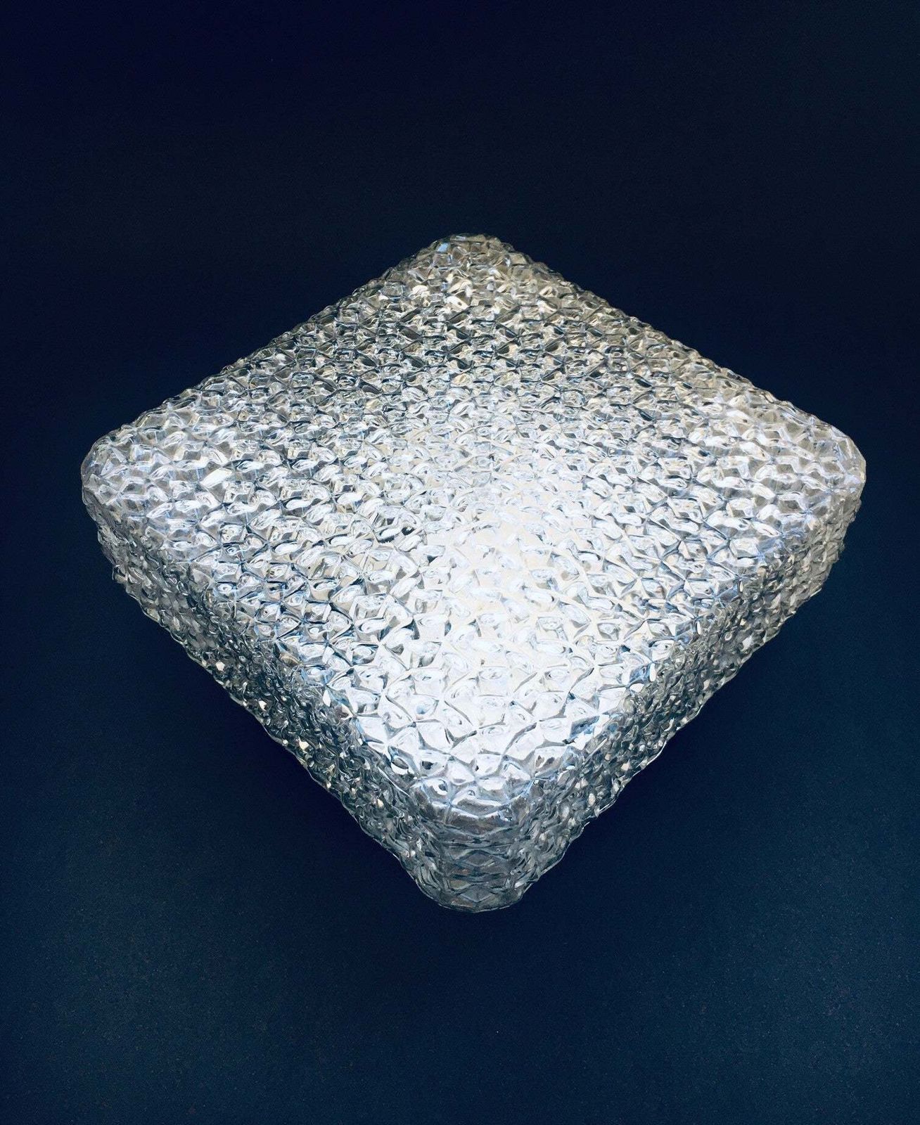 Vierkante Glazen Wandlamp Uit De Jaren 1960 Van Rzb Leuchten