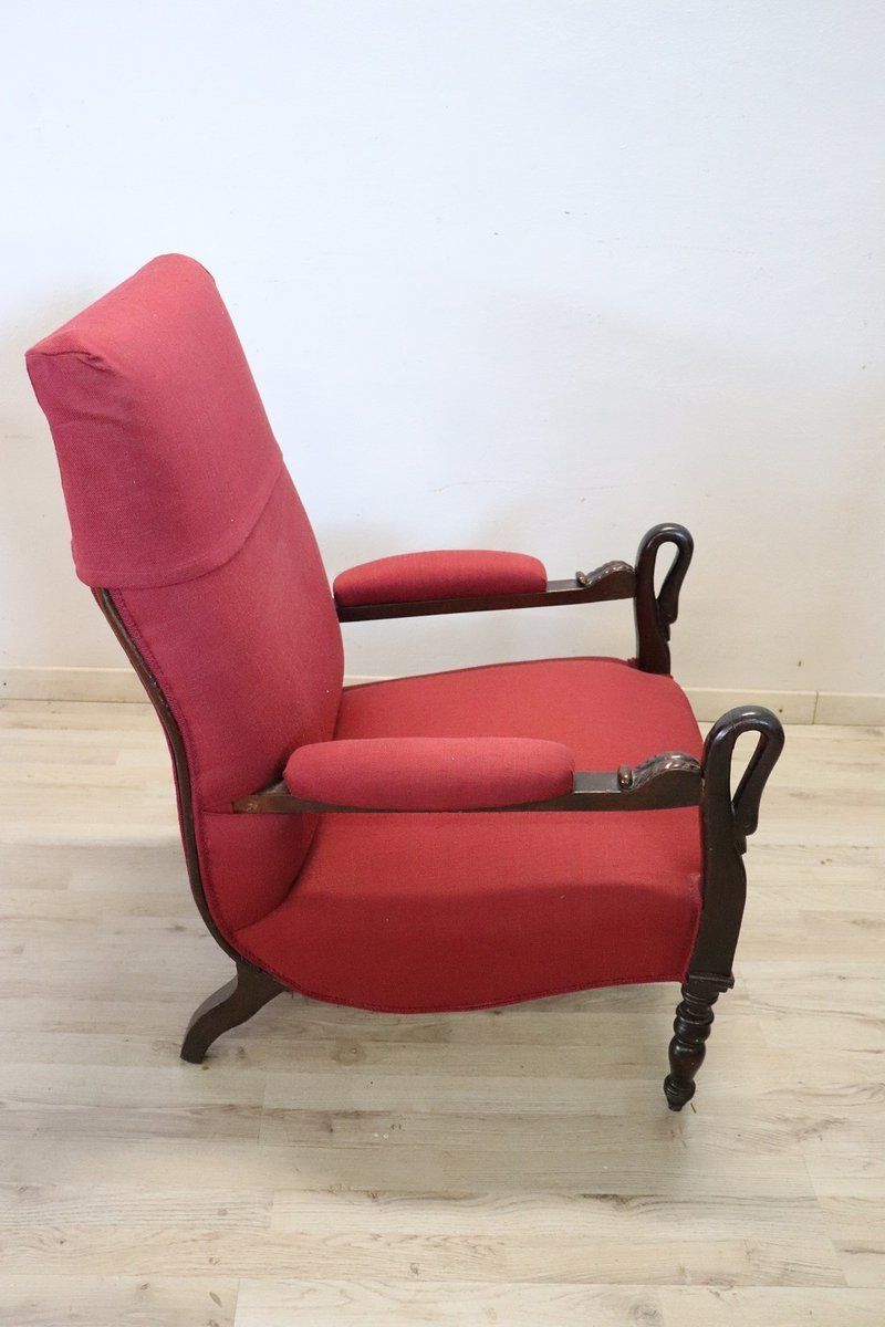 Antique Walnut Armchair, 1840s photo vinterior